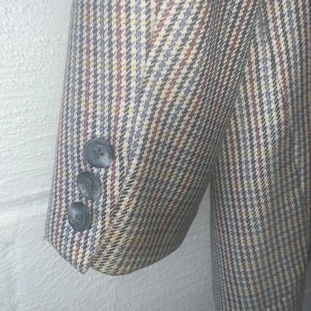 Hickey Freeman Two Button Houndstooth Sport Coat